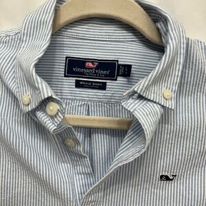 Vineyard Vines Boy’s Blue and White Striped Shirt